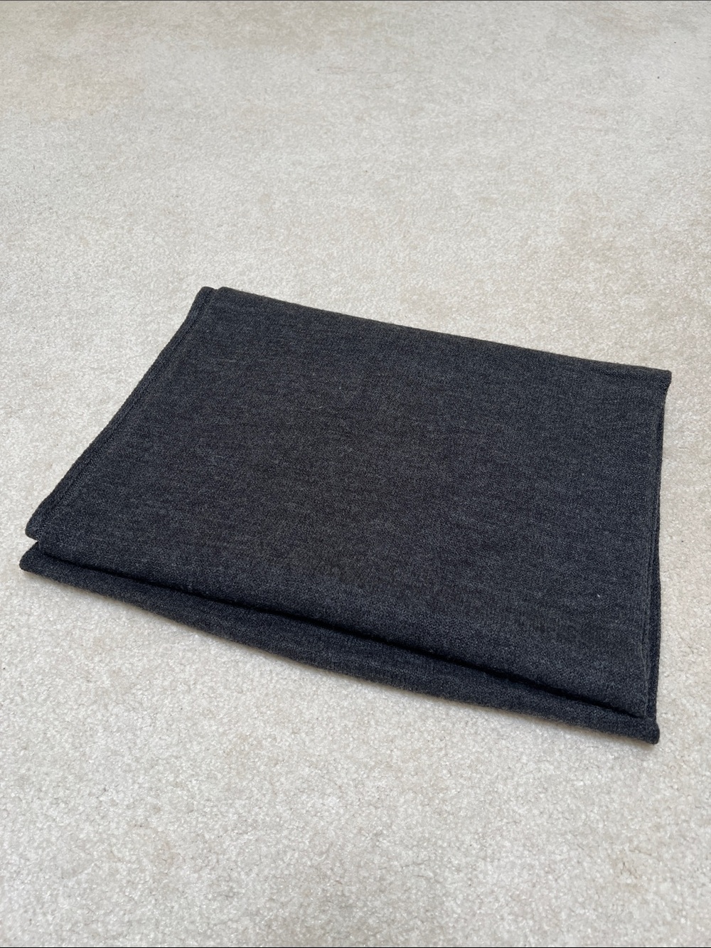 Dark Charcoal Knit Scarf - Classic Winter Accessory